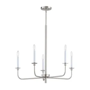 Lexington Green 30" Wide 5-Light Chandelier - Brushed Nickel 2
