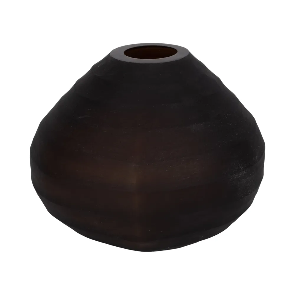 HAYFORDWIND BROWN GLASS VASE 10 (IN)