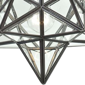 Moravian Star 9'' Wide 1-Light Mini Pendant - Oil Rubbed Bronze 5