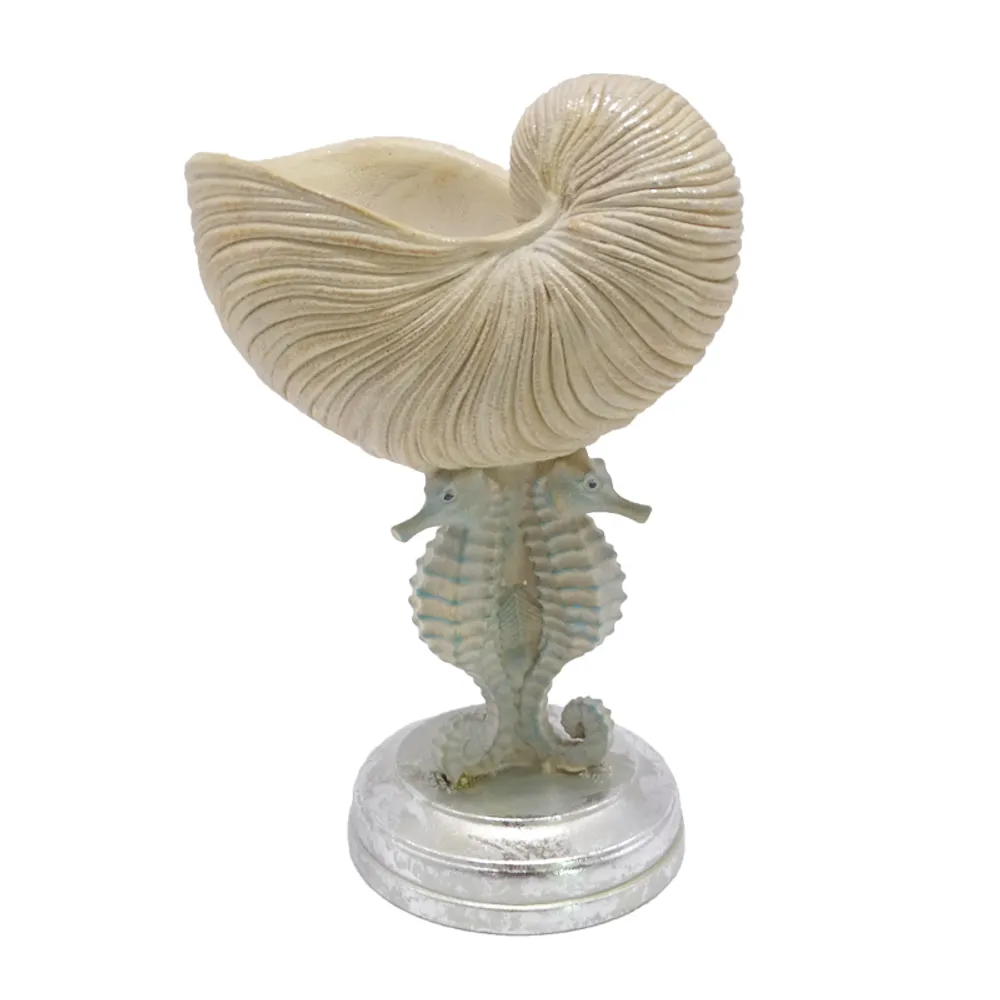 6" SEAHORSES HOLDING SHELL