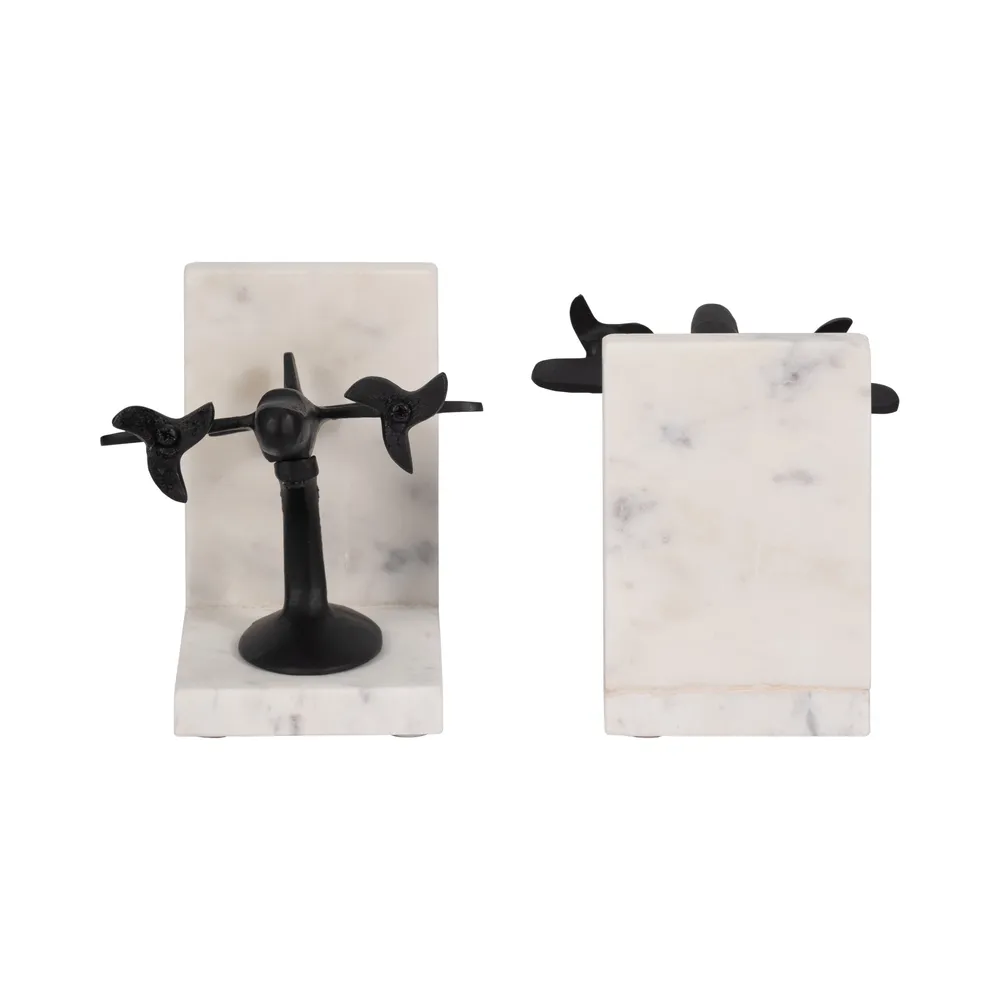 HOLDENFIELD SET OF 2 BLACK BOOKENDS 7 (IN)