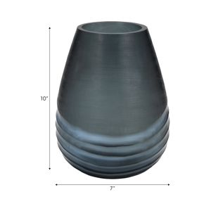 CARTERHAVEN BLUE GLASS VASE 10 (IN) 10