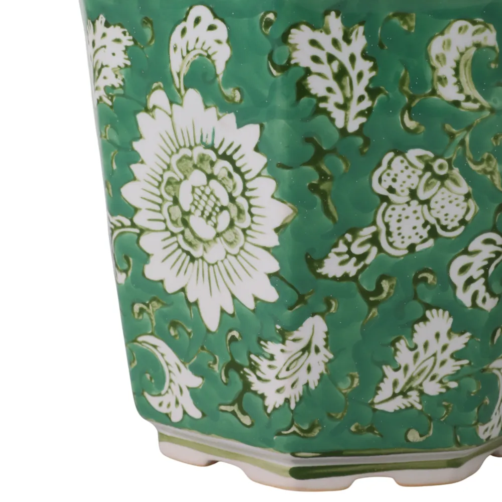 AIDENRIDGE SET OF 2 GREEN PLANTER 8 (IN)