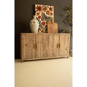 Reclaimed Wood Four Door Sideboard 2