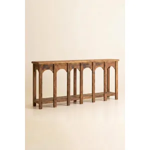 Reclaimed Wood Multi-Arched Console 4