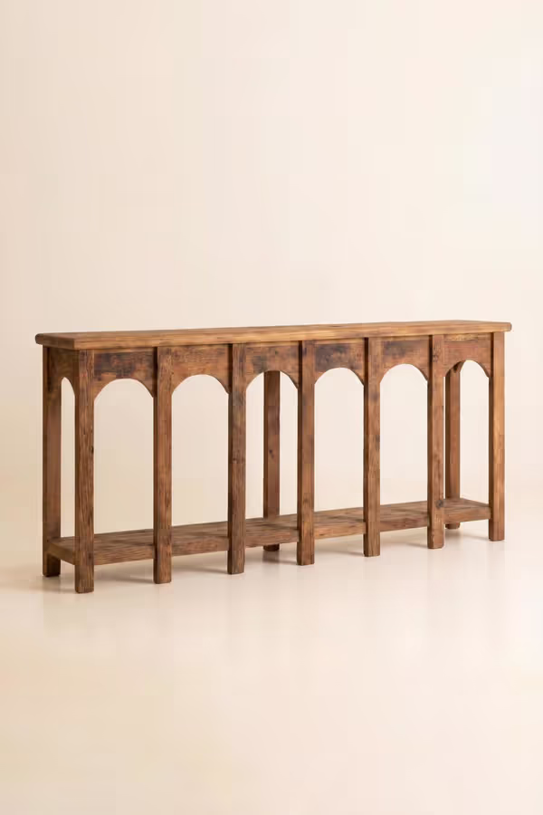 Reclaimed Wood Multi-Arched Console