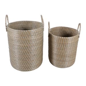 HATCHERBEACH SET OF 2 BROWN STORAGE 24 (IN) 5