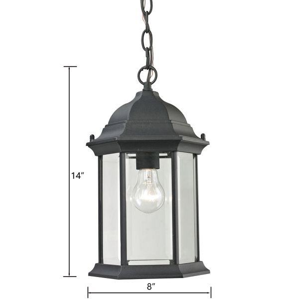 Spring Lake 8'' Wide 1-Light Outdoor Pendant - Matte Textured Black