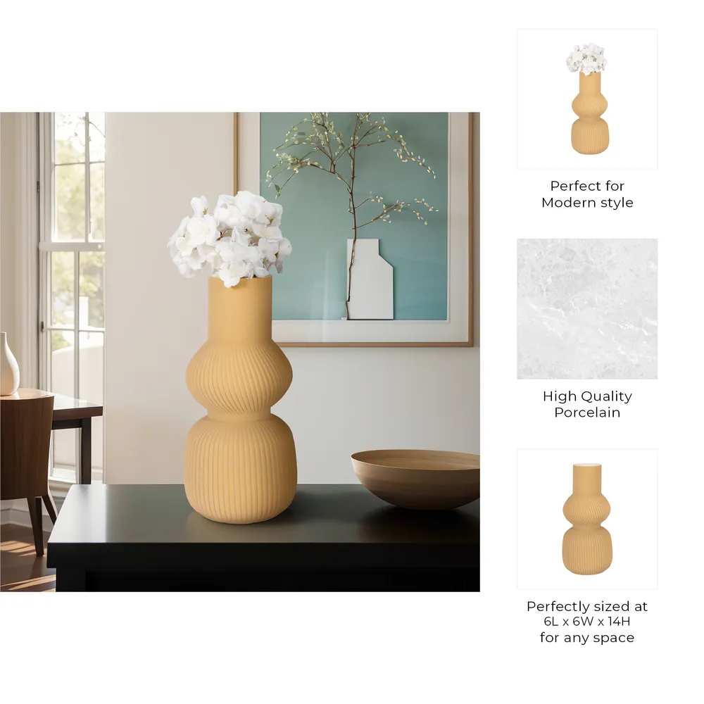 MORRISFORD BROWN VASE 14 (IN)