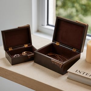 ANSELLEY SET OF 2 GRAY BOXES 4 (IN) 11