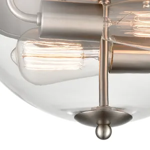 Astoria 13.5'' Wide 2-Light Flush Mount - Brushed Nickel 4