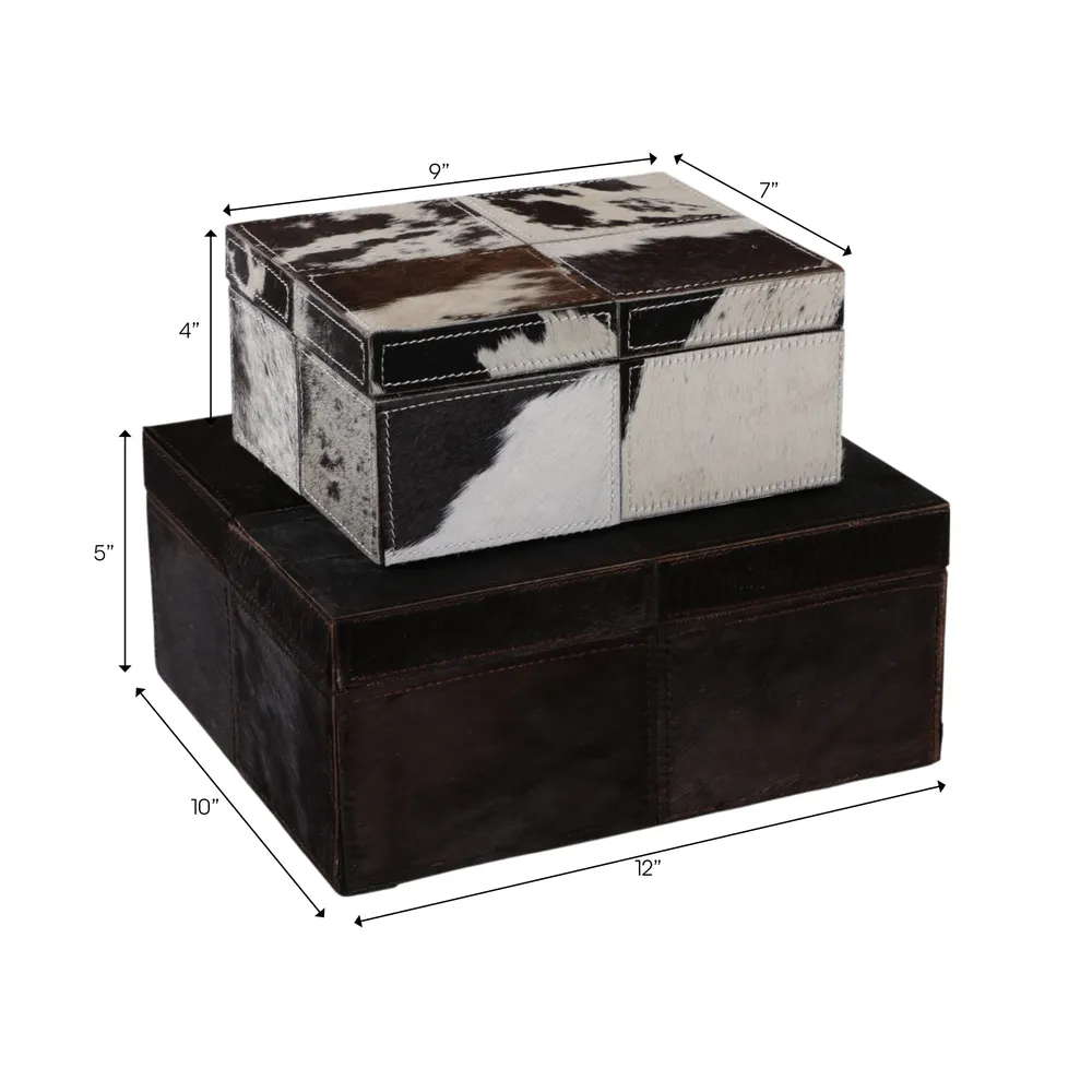 ESSEXLAND SET OF 2 IVORY BOXES 6 (IN)