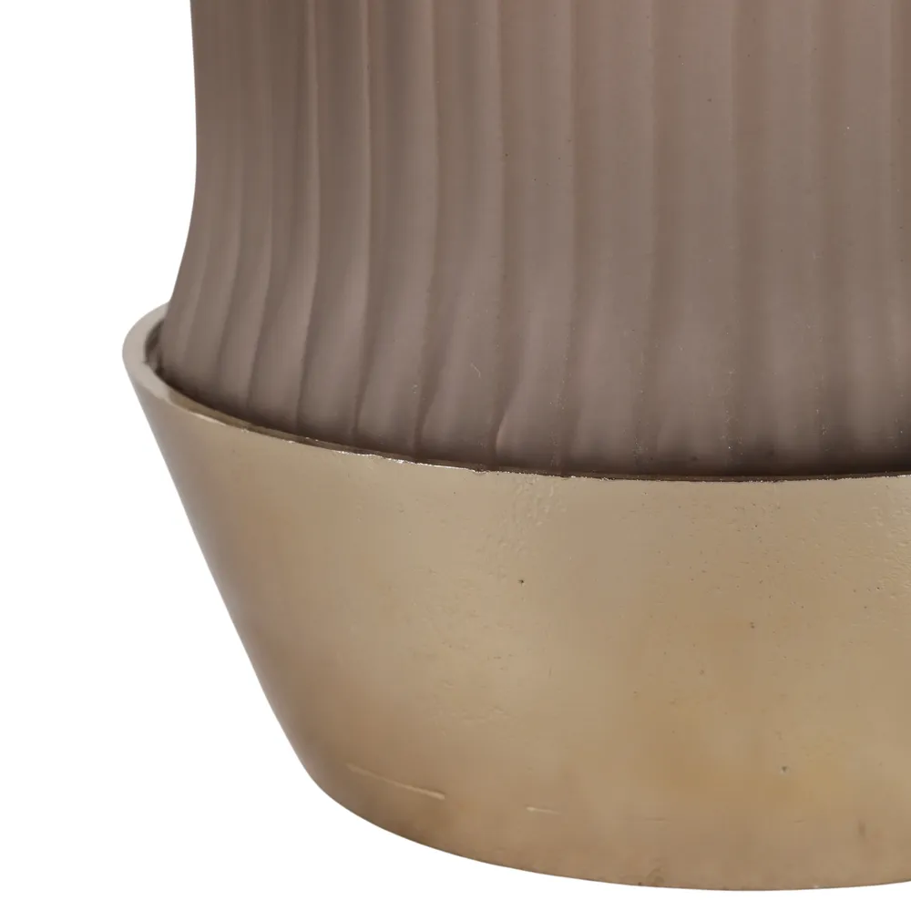 FORDFORD GRAY GLASS VASE 20 (IN)