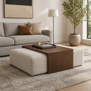 DRYDENFORD IVORY OTTOMAN 17 (IN) 10
