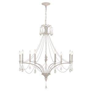 French Parlor 38'' Wide 9-Light Chandelier - Vintage White 1