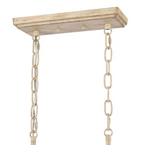 Ellisville 34'' Wide 6-Light Chandelier - Antique Cream 4