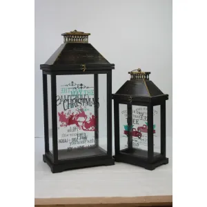 Holiday Lanterns Set of 2 - 17in and 24in 2