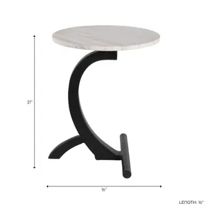 DORSEYWELL BLACK TABLE 21 (IN) 8