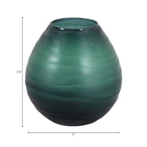 VERAROSE BLUE GLASS VASE 8 (IN) 10