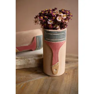 Painted Clay Paint Brush Vase 3