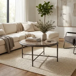 NORASTONE SILVER COFFEE TABLE 17 (IN) 12