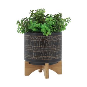 LANDONVIEW BLACK PLANTER 9 (IN) 4