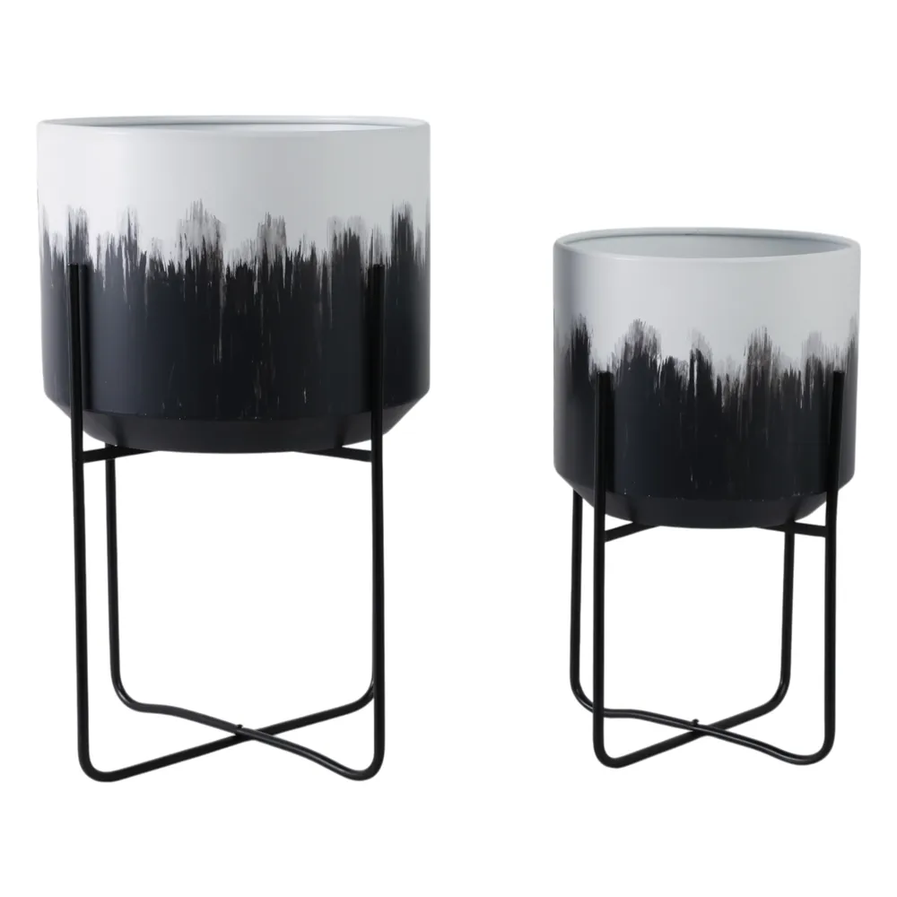 NICOLEHAM SET OF 2 WHITE PLANTER 23 (IN)
