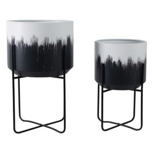 NICOLEHAM SET OF 2 WHITE PLANTER 23 (IN) 4