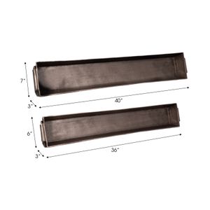 HELTONBROOK SET OF 2 SILVER TRAY 3 (IN) 8