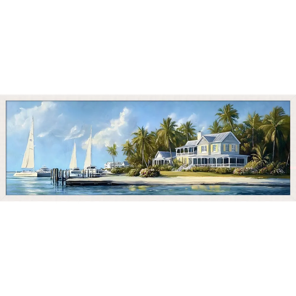 Canvas in a Floating White Frame