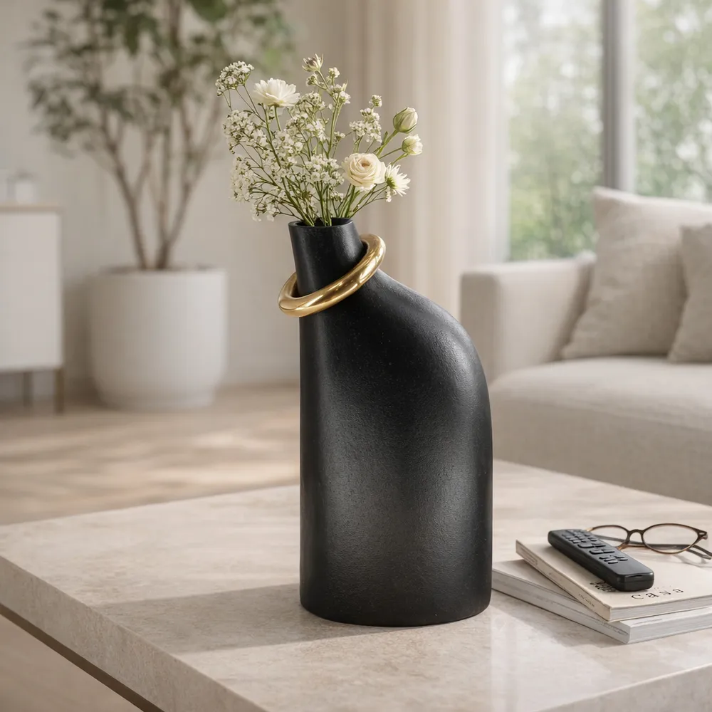 ENOCHCROSS BLACK VASE 18 (IN)