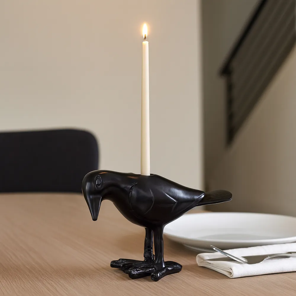 BAXTERCLIFF BLACK CANDLE HOLDER 4 (IN)