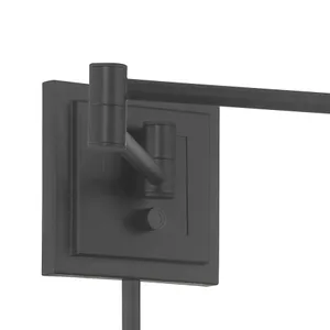 Dillon 6.75'' High 1-Light Swingarm Sconce - Matte Black 3
