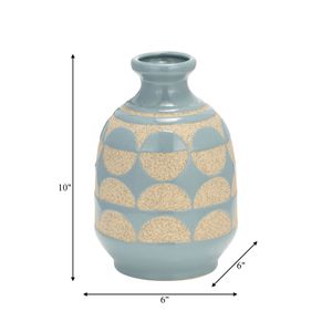 CASTON BLUE VASE 10 (IN) 6