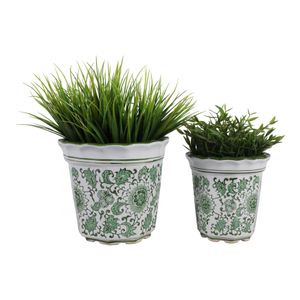 ENOCHFIELD SET OF 2 GREEN PLANTER 7 (IN) 3