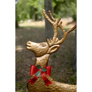 Painted Metal Reindeer Yard Stake 2