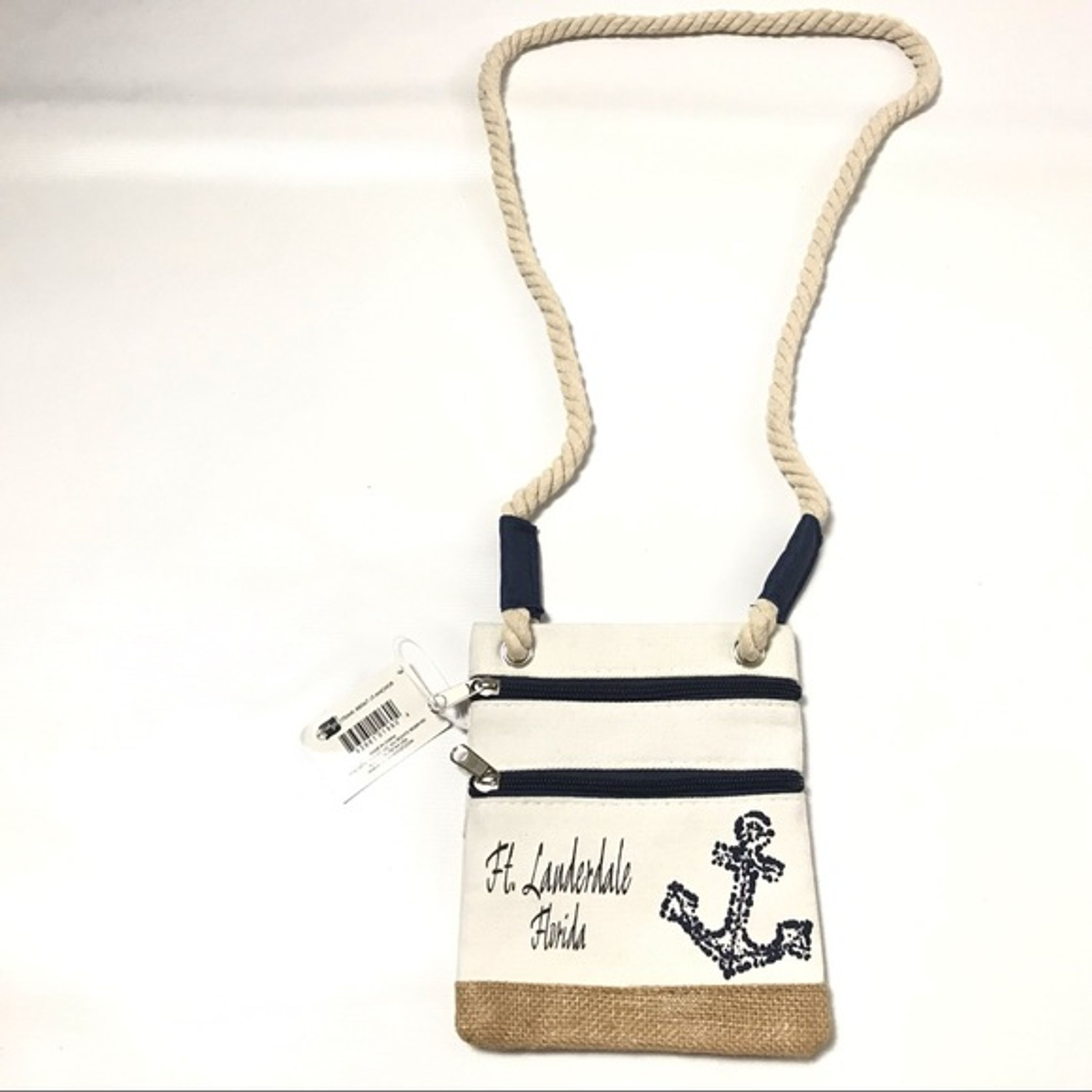 AQUALUX CANVAS HIP BAG - NAVY