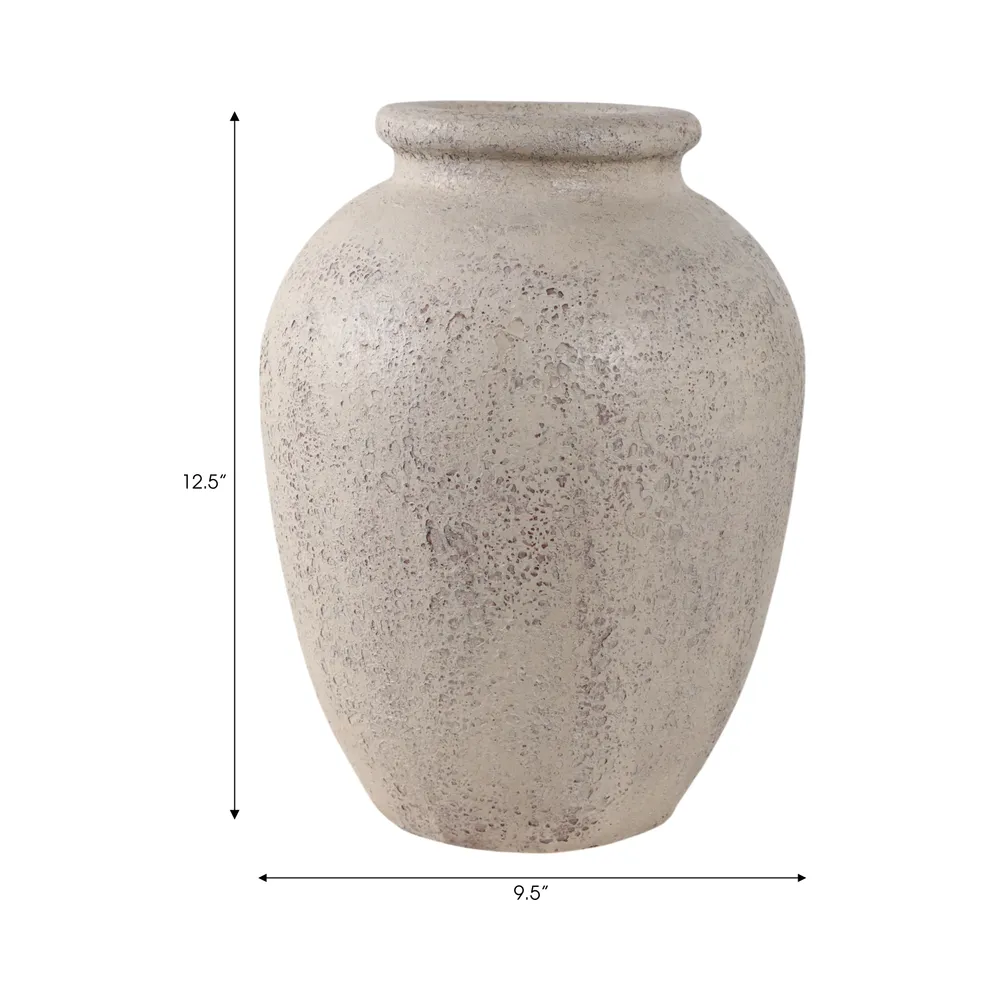 DUNCANRUN WHITE VASE 12 (IN)