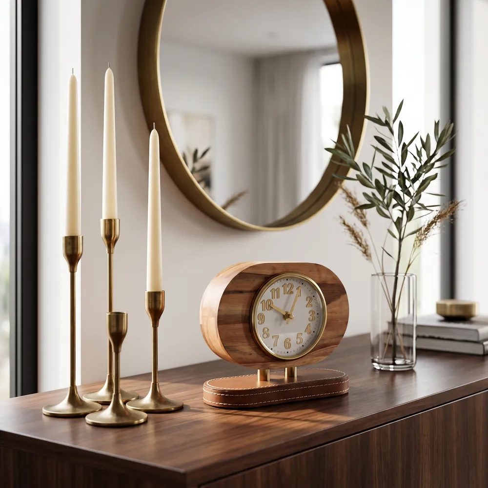 EMMETWELL BROWN CLOCK 7 (IN)