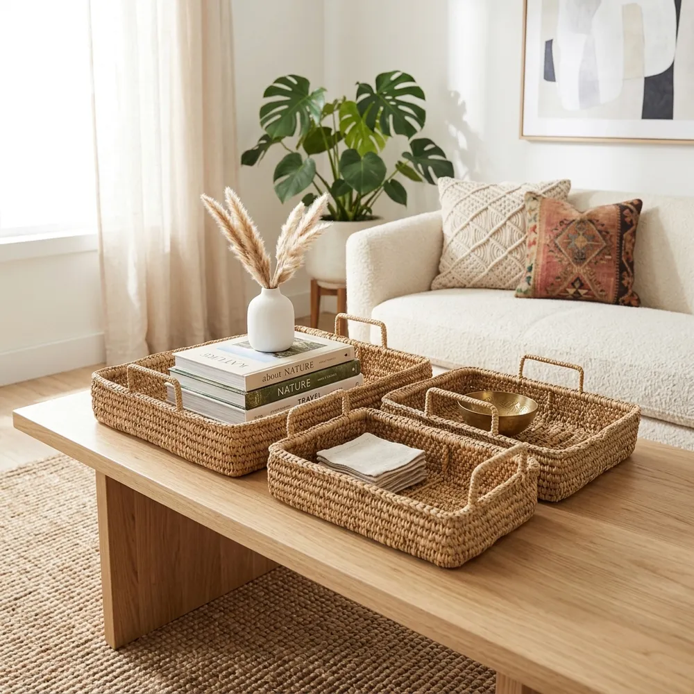 FLINTGROVE SET OF 3 BROWN TRAY 5 (IN)
