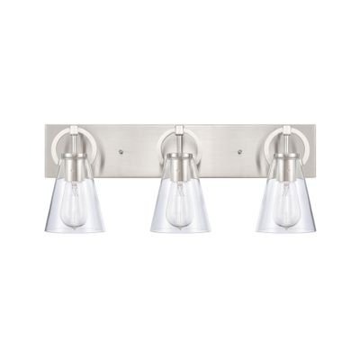 Harnell 23″ Wide 3-Light Vanity Light - Brushed Nickel