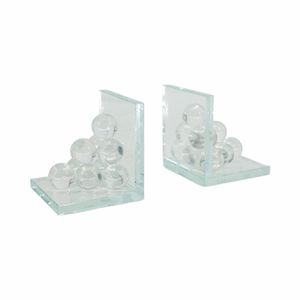 TANNER SET OF 2 CLEAR BOOKENDS 6 (IN) 4