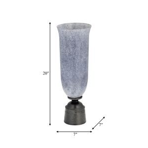 ELTONBROOK BLUE GLASS VASE 20 (IN) 8