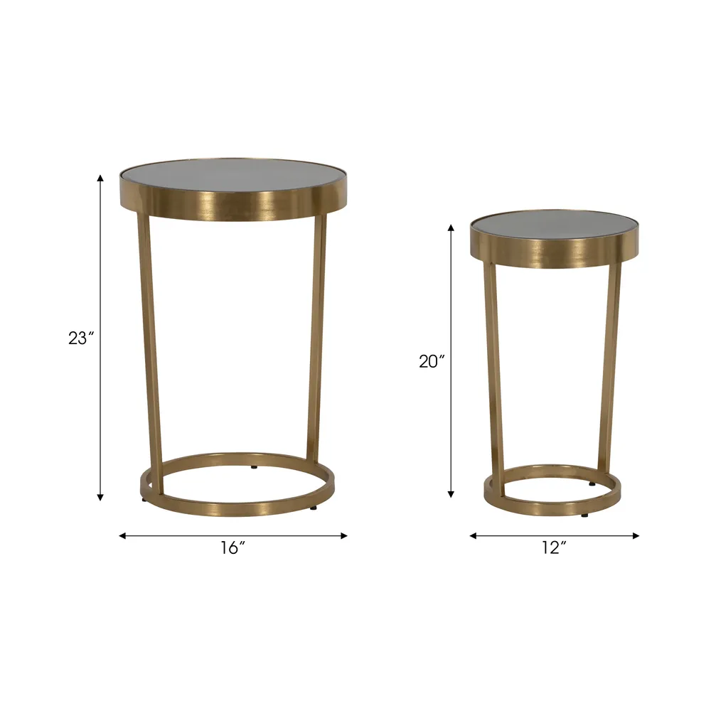FORDHAM SET OF 2 BLACK TABLE 23 (IN)