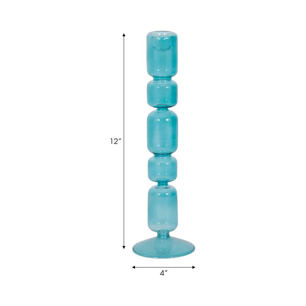ISLE BLUE CANDLE HOLDER 12 (IN)