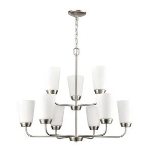 Winslow 30'' Wide 9-Light Chandelier - Brushed Nickel 2
