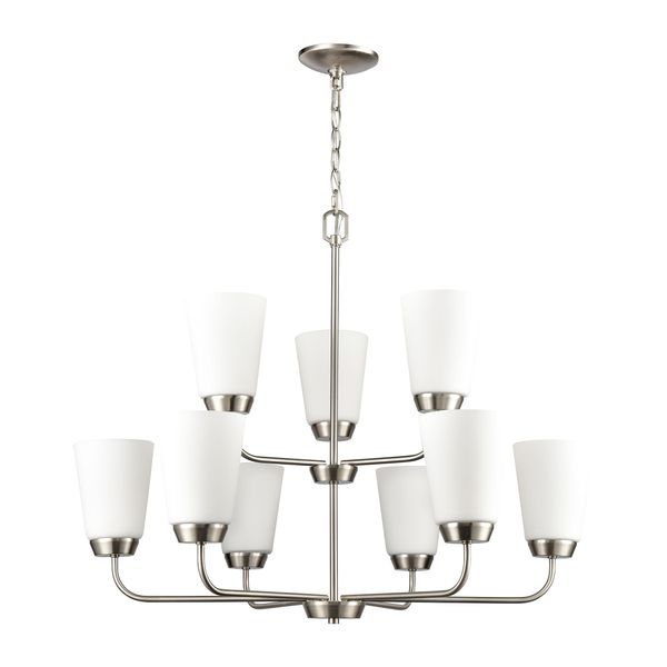 Winslow 30'' Wide 9-Light Chandelier - Brushed Nickel