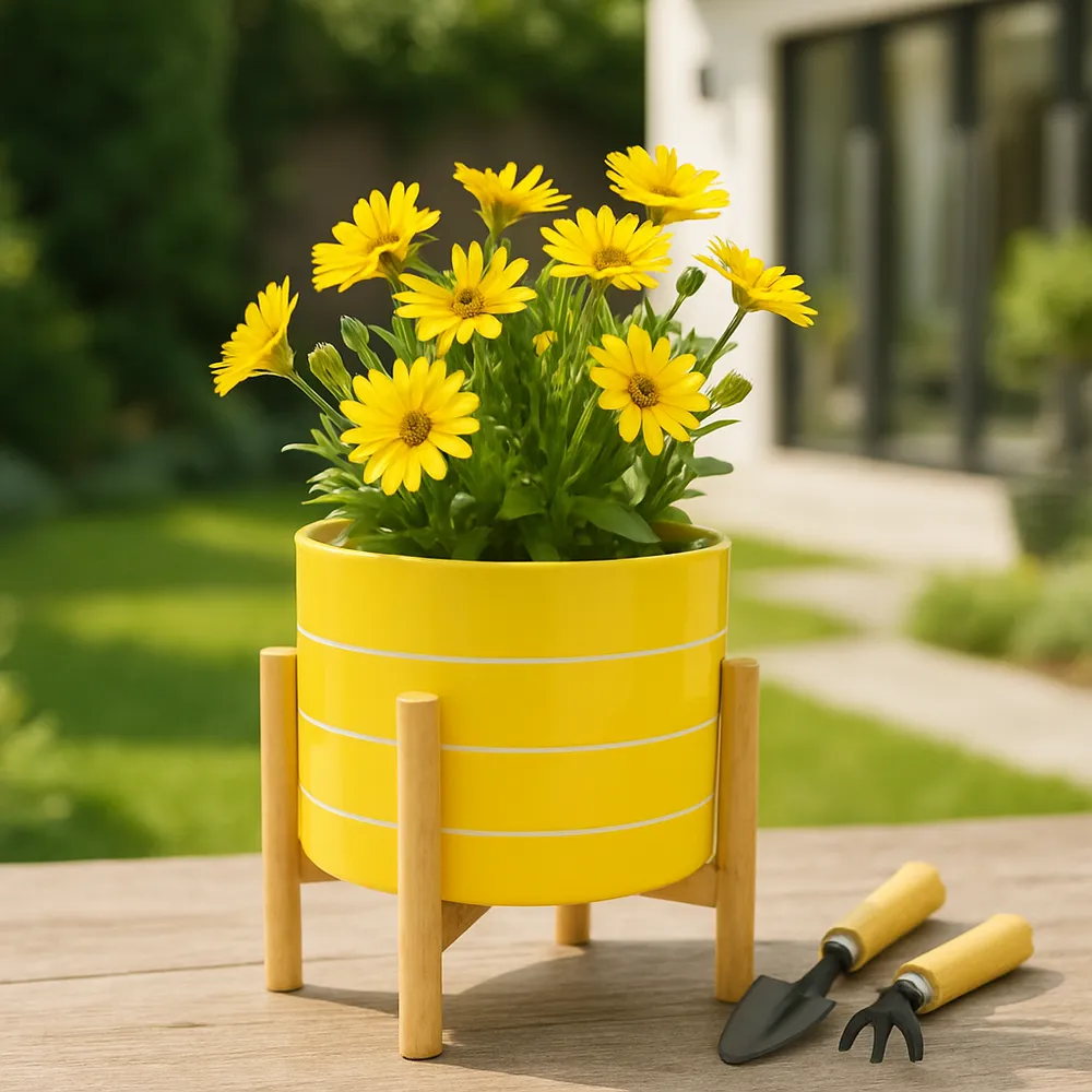 GRANLEYLEY YELLOW PLANTER 9 (IN)