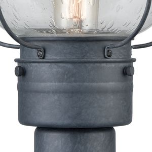 Onion 19'' High 1-Light Outdoor Post Light - Aged Zinc 4