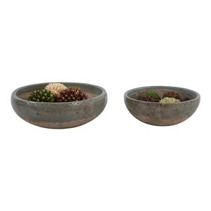 DANFORTHMILL SET OF 2 GREEN BOWLS 6 (IN) 3